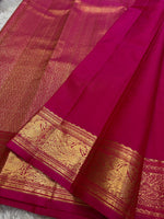 Load image into Gallery viewer, Classic Fuchsia Pink Bridal Elegance Kanchipuram Handloom Silk Saree SS27191
