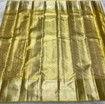 Load image into Gallery viewer, Shimmer Gold Floral Bridal Elegance Kanchipuram Handloom Silk Saree SS25978
