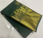 Load image into Gallery viewer, Classic Bottle Green Elegance Kanchipuram Handloom Silk Saree SS23775
