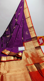 Load image into Gallery viewer, Classic Vadamalli &amp; Chilli Red Double Warp Handloom Soft Silk Saree SS27844
