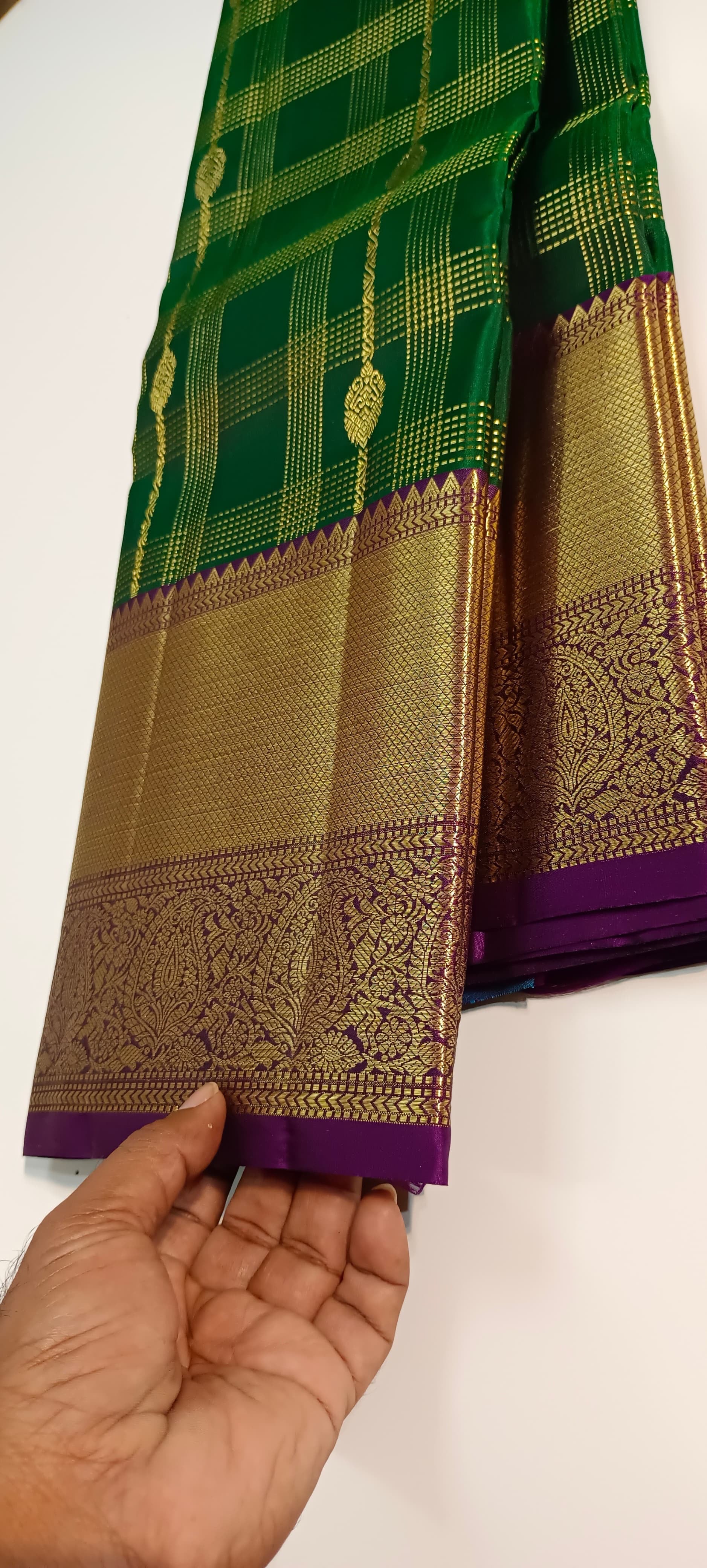 Classic Green & Vadamalli Bridal Elegance Kanchipuram Handloom Silk Saree SS23587