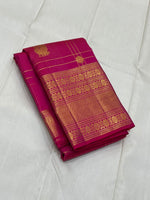 Load image into Gallery viewer, Classic Cerise Pink 2gm Zari Bridal Elegance Kanchipuram Handloom Silk Saree SS24717
