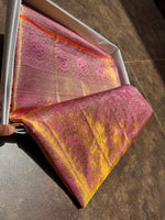 Load image into Gallery viewer, Classic Creamy Pink Bridal Elegance Tissue Kanchipuram Handloom Silk Saree SS27987
