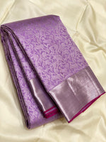 Load image into Gallery viewer, Classic Lavender 2gm Zari Bridal Elegance Kanchipuram Handloom Silk Saree SS23854
