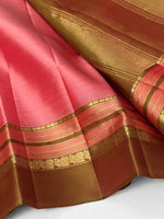 Load image into Gallery viewer, Classic Rose Pink &amp; Mustard 2gm Zari Elegance Kanchipuram Handloom Silk Saree SS24771
