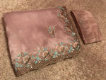 Load image into Gallery viewer, Classic Light Pink Elegance Tissue Organza Silk Saree SS25695
