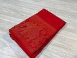 Load image into Gallery viewer, Classic Crimson Red Elegance Kanchipuram Handloom Silk Saree SS24330
