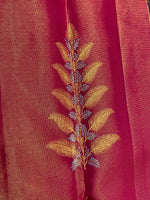 Load image into Gallery viewer, Classic Ruby Pink &amp; Navy Blue 2gm Zari Elegance Kanchipuram Handloom Silk Saree SS27497
