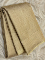 Load image into Gallery viewer, Classic Beige 2gm Zari Brocade Bridal Elegance Kanchipuram Handloom Silk Saree SS27650
