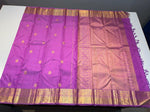 Load image into Gallery viewer, Classic Lilac Lavender 1gm Zari Bridal Elegance Kanchipuram Handloom Silk Saree SS24028
