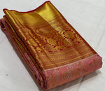 Load image into Gallery viewer, Classic Rose &amp; Crimson Red 2gm Zari Brocade Bridal Elegance Kanchipuram Handloom Silk Saree SS23640
