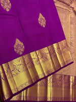Load image into Gallery viewer, Classic Vadamalli Violet 2gm Zari Brocade Bridal Elegance Kanchipuram Handloom Silk Saree SS26976
