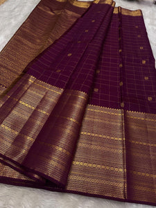 Classic Berry Pink Elegance Kanchipuram Handloom Silk Saree SS24522