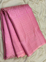Load image into Gallery viewer, Classic Baby Pink 2gm Zari Brocade Bridal Elegance Kanchipuram Handloom Silk Saree SS27642
