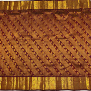 Classic Maroon 1 gm Zari Elegance Kanchipuram Handloom Silk Saree SS23785