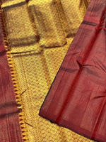 Load image into Gallery viewer, Classic Maroon 2gm Zari Kanchipuram Handloom Silk Saree SS25977
