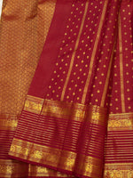 Load image into Gallery viewer, Classic Brick Red 2gm Zari Vaira Oosi Checks Elegance Kanchipuram Handloom Silk Saree SS27604

