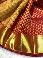 Load image into Gallery viewer, Classic Brick Red 2gm Zari Bridal Elegance Kanchipuram Handloom Silk Saree SS25295
