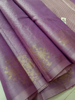Load image into Gallery viewer, Classic Mauve Tint Double Warp Handloom Soft Silk Saree SS27877
