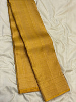 Load image into Gallery viewer, Classic Shimmer Mustard 2gm Zari Brocade Bridal Elegance Kanchipuram Handloom Silk Saree SS27643
