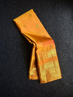 Load image into Gallery viewer, Classic Mustard Yellow 2gm Zari Kanchipuram Handloom Silk Saree SS26423

