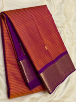 Load image into Gallery viewer, Classic Orange &amp; Vadamalli Traditional Butta Kanchipuram Handloom Silk Saree SS26595
