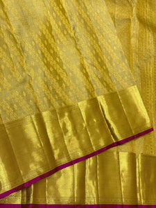 Classic Moss Green & Jam Purple 2gm Zari Kanchipuram Handloom Silk Saree SS25617