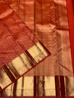 Load image into Gallery viewer, Classic Vivid Orange 2gm Zari Bridal Elegance Kanchipuram Handloom Silk Saree SS28248
