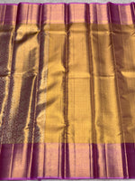 Load image into Gallery viewer, Classic Rose Gold 2gm Zari Bridal Elegance Kanchipuram Handloom Silk Saree SS28684
