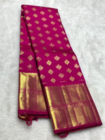 Load image into Gallery viewer, Classic Deep Pink 2gm Zari Bridal Elegance Kanchipuram Handloom Silk Saree SS24106
