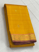Load image into Gallery viewer, Classic Mustard Yellow 2gm Zari Kanchipuram Handloom Silk Saree SS26211
