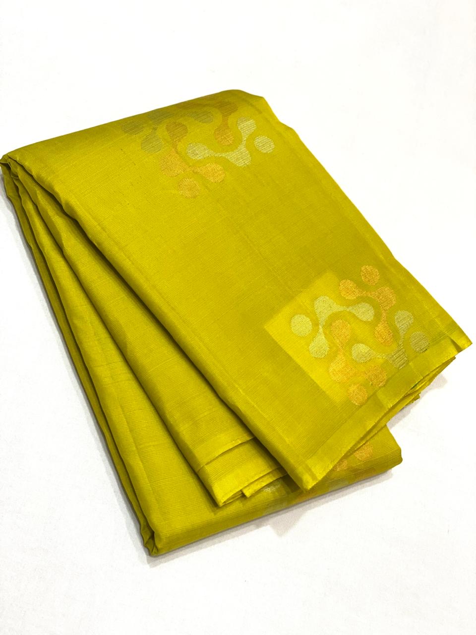 Classic Lime Green & Jade Green 1gm Zari Elegance Kanchipuram Handloom Silk Saree SS23543