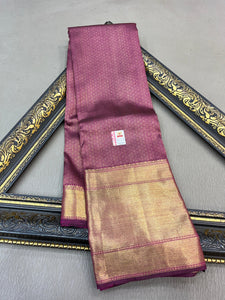 Classic Wine Red Bridal Elegance Kanchipuram Handloom Silk Saree SS23594