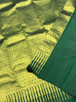 Load image into Gallery viewer, Classic Gold &amp; Green Temple 2gm Zari Kanchipuram Handloom Silk Saree SS25979
