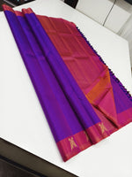 Load image into Gallery viewer, Classic Purple &amp; Pink 2gm Zari Kanchipuram Handloom Silk Saree SS26228
