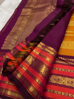Load image into Gallery viewer, Classic Mango Yellow &amp; Vadamalli Elegance Kanchipuram Handloom Silk Saree SS26957
