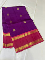 Load image into Gallery viewer, Classic Vadamalli &amp; Berry Pink 2gm Zari Kanchipuram Handloom Silk Saree SS25951
