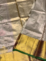 Load image into Gallery viewer, Classic Shimmer Champagne Beige 2gm Zari Bridal Elegance Kanchipuram Handloom Silk Saree SS28686
