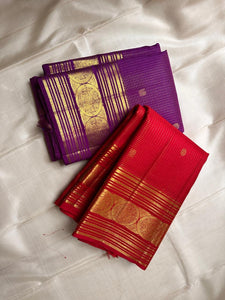 Classic Bright Vadamalli Purple Elegance Kanchipuram Handloom Silk Saree SS25403