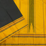 Load image into Gallery viewer, Classic Black &amp; Mustard Yellow Thread Korvai Kanchipuram Handloom Silk Saree SS25955
