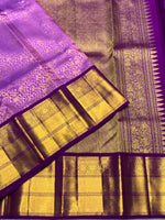 Load image into Gallery viewer, Classic Lavender 2gm Zari Elegance Kanchipuram Handloom Silk Saree SS25273
