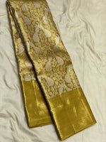 Load image into Gallery viewer, Classic Olive Green Gold 2gm Zari Brocade Tissue Bridal Elegance Kanchipuram Handloom Silk Saree SS26660

