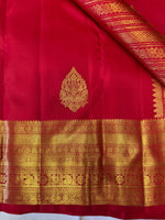 Load image into Gallery viewer, Classic Reddish Maroon 2gm Zari Elegance Kanchipuram Handloom Silk Saree SS27068
