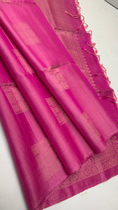 Classic Orchid Pink Elegance Handloom Soft Silk Saree SS23257