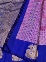 Load image into Gallery viewer, Classic Lavender &amp; Royal Blue 2gm Zari Elegance Kanchipuram Handloom Silk Saree SS24690
