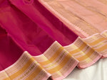 Load image into Gallery viewer, Classic Blush Pink &amp; Ruby Pink 1gm Zari Korvai Bridal Elegance Kanchipuram Handloom Silk Saree SS28116
