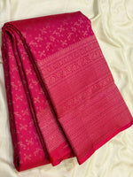 Load image into Gallery viewer, Classic Ruby Pink 2gm Zari Brocade Bridal Elegance Kanchipuram Handloom Silk Saree SS27649
