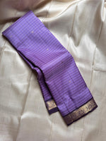 Load image into Gallery viewer, Classic Lavender &amp; Slate Blue Elegance Kanchipuram Handloom Silk Saree SS27633
