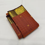 Load image into Gallery viewer, Classic Mustard &amp; Coffee Brown 2gm Zari Bridal Elegance Kanchipuram Handloom Silk Saree SS25936
