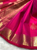 Load image into Gallery viewer, Classic Pinkish Magenta Elegance Kanchipuram Handloom Silk Saree SS25434
